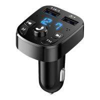 Fast Charger for Car Portable Dual Ports USB Charger Stable Car Music Player Radio Receiver Multi-use Hands-Free Calling Car Charger for Charge Multiple Devices Simultaneously beautiful