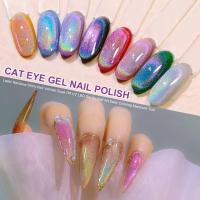 NEW‼️เจลแคทอาย แคทอายรุ้ง โฮโลแกรมลูกแก้ว เลเซอร์ ทาทับได้ทุกสี 8ml Cat Eye Gel Nail Polish Laser Rainbow Shiny Nail