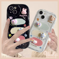 เคสสีรุ้งสำหรับ Oppo A57 A3s A72 A92 A76 A1K A11 A17 A96 A7 A12 A95 A53 A31 A33 A5เคสลายเส้นขยุกขยิก A52 A32 A74สเตอริโอ A12E หมี A9