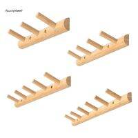 【YF】 11UA Eco-friendly Natural Wooden Coat Hooks Wall Hanger Hat Clothes Bag Rack Storage