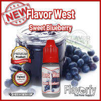 Flavor West Sweet Blueberry - กลิ่นบลูเบอร์รี่หวาน - กลิ่นผสมอาหาร - ผ่านการรับรองจาก อย. ประเทศไทย บรรจุและขายโดย Flavorfy กลิ่นผสมอาหารอเนกประสงค์ เหมาะสำหรับ ลูกอม, กัมมี่, น้ำผลไม้, เบเกอรี่, ไอศครีม, ของเหลวอื่่นๆ