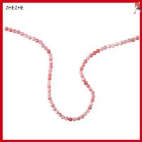 ZHEZHE สีชมพูอมชมพู หยกเปอร์เซีย 6mm ครับ สีขาวขาว ลูกปัดสีขาวสีชมพู หลวมหลวมๆ 63ชิ้นค่ะ ลูกปัดอัญมณีธรรมชาติ สำหรับทำเครื่องประดับ