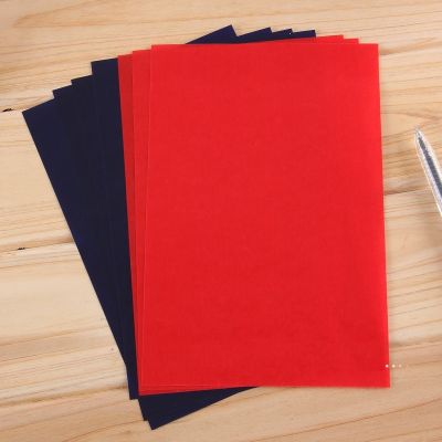 Papier carbone Double face 32k 100 feuilles au Total 97 bleu 3 rouges fin outil de copie de fichier de facture bureau boutique 9374