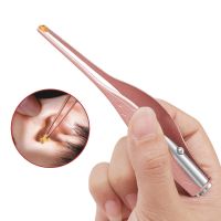 Ear Cleaner LED Flashlight Earpick Wax Removal Tweezer Luminous Kids Stainless Steel Tweezer Remover