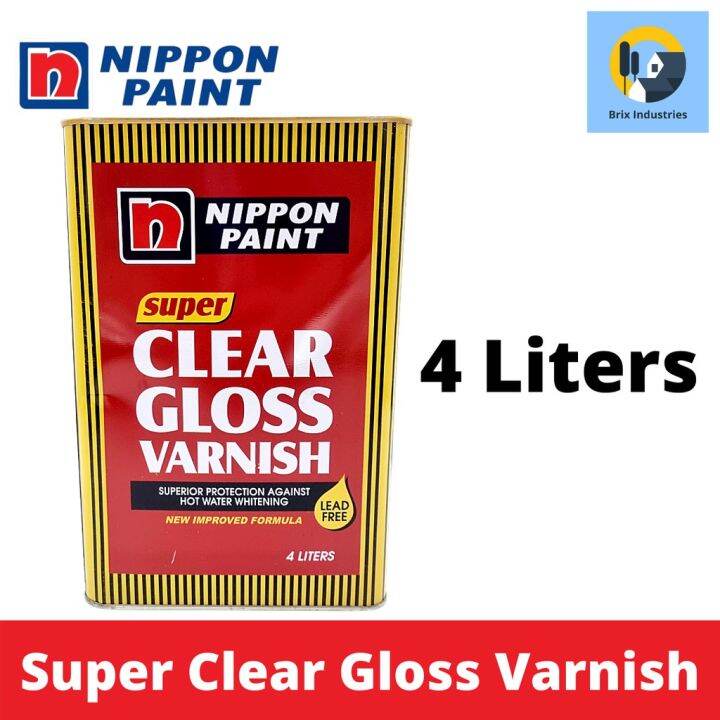 Nippon Paint Super Clear Gloss Varnish 4 Liters (Gallon) Protection