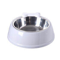 3 styles Cute Dog And Cat Bowl Cartoon bow bone and crown Pet feeder Stainless Steel Food Bowl For small Cat putty Supplies