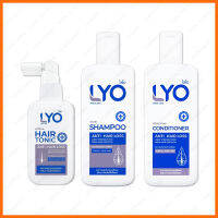 SET เซ็ตสุดคุ้ม LYO Shampoo แชมพู 200 ml.+ Conditioner คอนดิชั่นเนอร์ 200ml. + HAIR TONIC แฮร์โทนิค 100ml.