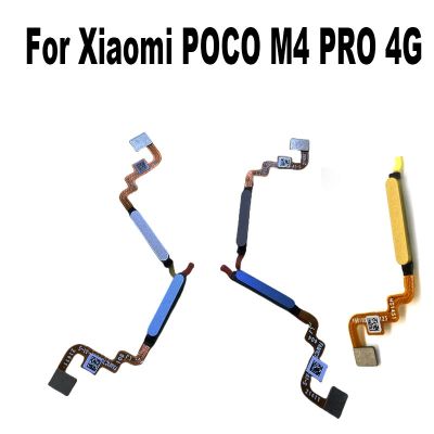 Original For Xiaomi Redmi POCO M4 PRO Home Button Menu Fingerprint Sensor Touch ID Scanner Ribbon Connector Flex Cable Global