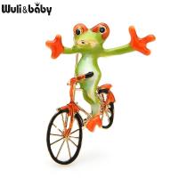 【YF】▪  Wuli baby Enamel Riding Frog Brooches Brooch Pins Gifts