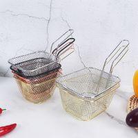 Mini Stainless Steel Chips Deep Fry Baskets Food Presentation Strainer Potato Chef Colander Tool Frying French Fries Basket Colanders Food Strainers