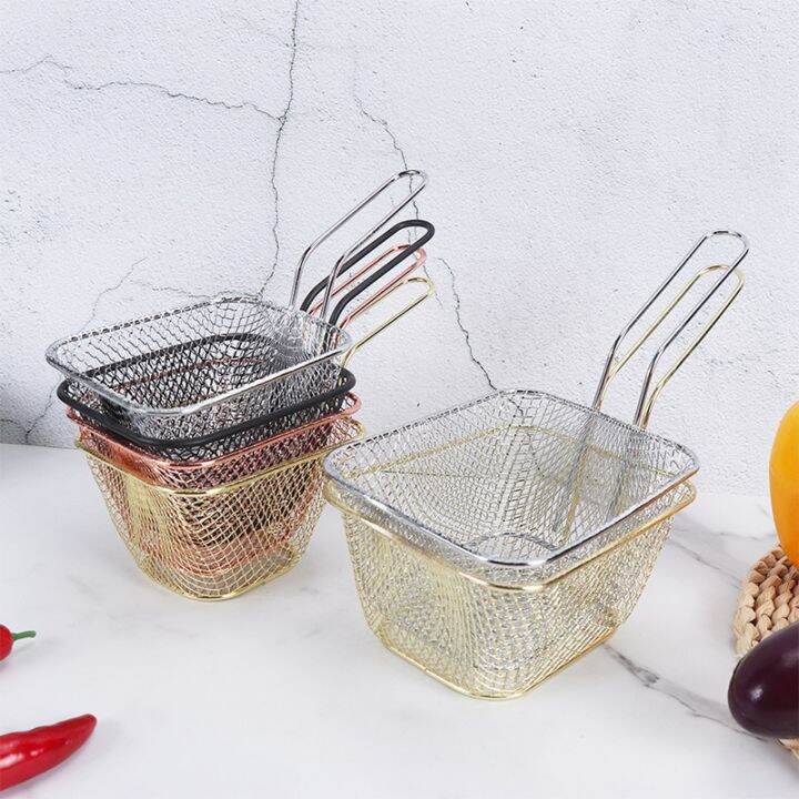 Mini Stainless Steel Chips Deep Fry Baskets Food Presentation Strainer