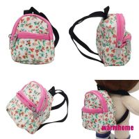 WMPH 1:6 1:12 Dollhouse Miniature Flower Backpack Schoolbag Dolls Accessories