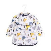 Baby Bibs Baby Cute Cartoon Stuff Toddler Waterproof Long Short Sleeve Smock Feeding Bib Apron For Kids Baby Items Girl Boy Bibs Aprons