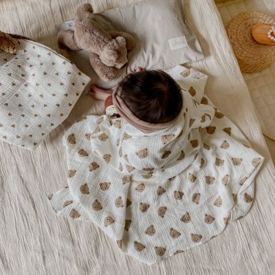 ผ้าห่มตาข่ายทารกแรกเกิดผ้าฝ้ายห่อผ้าห่มเด็กอนุบาลเครื่องปรับอากาศผ้าห่มพันผ้าห่ม