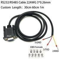 ✉▩㍿ 1PCS DB9 to 3pin （2 3 5 ）Cable 3pin RS232 RS485 Converter 30cm 60cm 1m customize DB9 Female Plug Wire 22AWG 9Pin