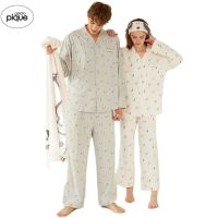 Home wear Gelato Pique Pajamas Room Wear Couple Pajama Sleeping Set Sleep Bottoms