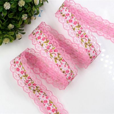 【CC】 YJHSMY G-18607-364 hot 28 mm 10 yards hollow Flowers ribbons handmade materialsClothing accessories