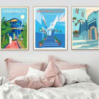 2023 ☜ Morocco Marrakech Travel Poster Street Canvas Painting Retro Art Print Modern Picture for Living Room on The Wall Home Decor