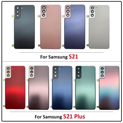 NEW Battery Back Cover Rear Door Replacement Housing Case Adhesive For Samsung Galaxy S21 / S21 Plus With Camera Glass Lens Replacement Parts