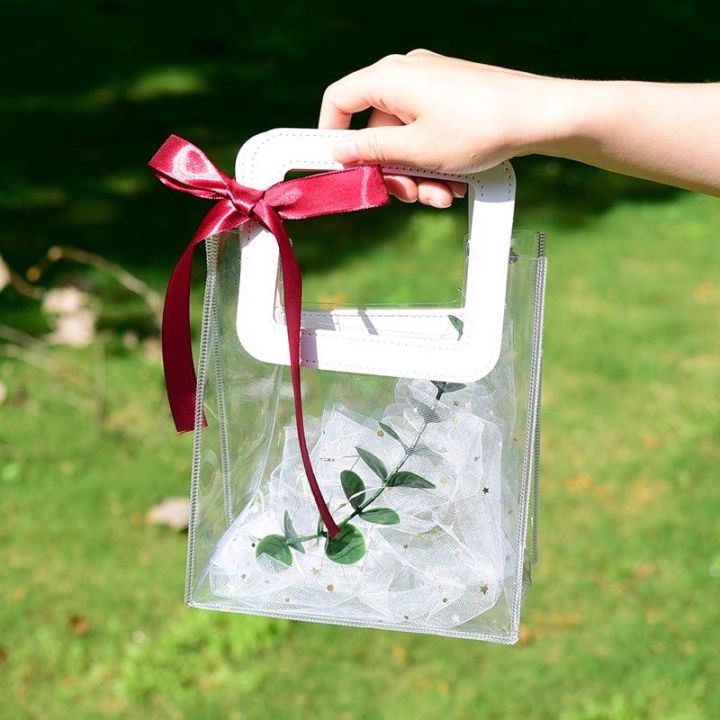 new-net-red-wedding-companion-gift-bag-gift-return-gift-bag-flowers-cosmetic-packaging-bag-pvc-transparent-handbag-may