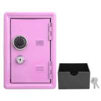 Children Mini Key Money Storage Case Simulation Safe Box With Key Lock Money Jewelry Locker Metal Innovation Presents Supplies