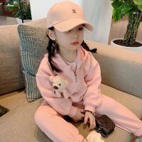 Baby Girls Clothing Set 2022 Korean Spring Children Clothes Kids Toddler Sport Suit Girls Tracksuit for 2 3 4 5 6 8 Years Pink