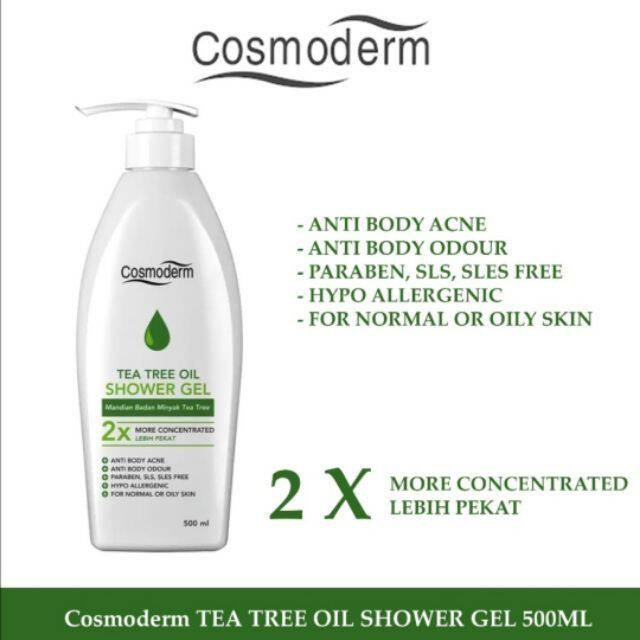 Cosmoderm Tea Tree Oil Shower Gel 500ml Lazada