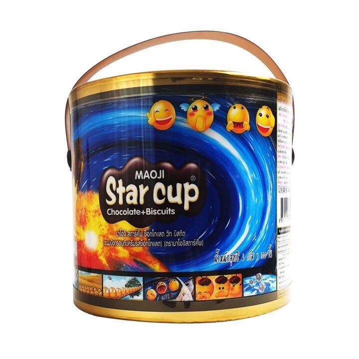 maoji-star-cup-chocolate-biscuits-มาโอจิ-สตาร์คัพ-ช็อกโกแลต-วิท-บิสกิต-6-กรัม-x-100-ชิ้น