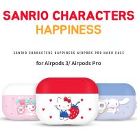 ของแท้ เคสแข็ง ลาย Sanrio Hello Kitty Mymelody กันกระแทก พร้อมพวงกุญแจโลหะ สําหรับ  Airpods 3 Airpods Pro