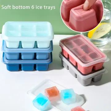 6 Grid Ice Cube Maker Trays for Freezing Mold Quick Freezer