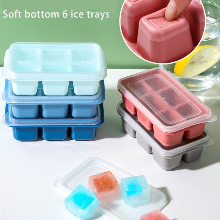 Delivery From The Philippines 6 Grid Ice Making Cube with Lid Ice Box
