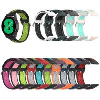 Two-color Silicone Watch Band For Samsung Galaxy Watch4 44mm/Samsung Galaxy Watch4 40mm/Samsung Galaxy Watch4 Classic 42mm/Samsung Galaxy Watch4 Classic 46mm