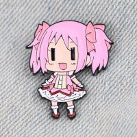 Kaname Madoka Metal Pins Badges on Backpack Japanese Women 39;s Brooch Jewelry Cute Clothes Lapel Anime Fashion Accessories Gifts