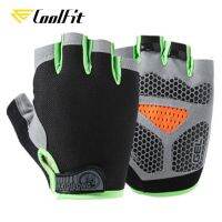 Coolfit ถุงมือซิลิโคนสำหรับเล่นฟิตเนส,ถุงมือฟิตเนสแบบกลวงด้านหลังเหมาะสำหรับถุงมือยกน้ำหนักออกกำลังกายชุดออกกำลังครอสฟิต