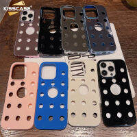 KISSCASE ปลอกเคสระบายความร้อนสำหรับ Iphone 14 Pro Max ระบายอากาศได้เคสโทรศัพท์กลวง13Promax ชุบ TPU ฝาครอบกันกระแทก