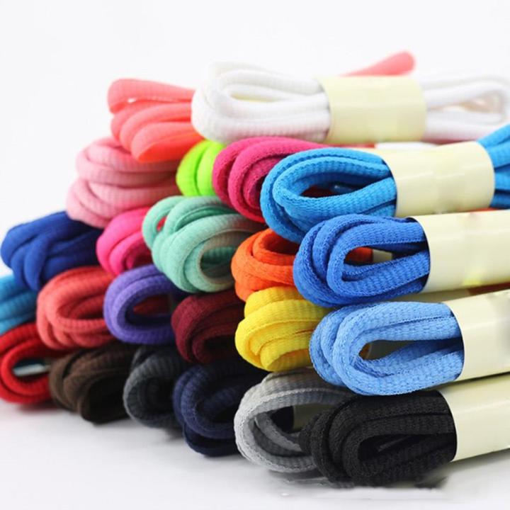 【HOT SALE 】1Pair New Arrival 130cm Oval Shoe laces 13 Colours Half ...