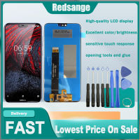 Redsange หน้าจอ LCD ดั้งเดิมสำหรับ Nokia X6 (6.1บวก) หน้าจอ LCD ชุดประกอบดิจิไทเซอร์หน้าจอสัมผัสอะไหล่พร้อมกรอบสำหรับ Nokia X6 TA-1099 TA-1103 TA-1083หน้าจอแสดงผลพร้อมเครื่องมือฟรี