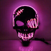 Scar One-Eyed Pirate Led Glowing Mask Halloween Decoration Horror Skull Props Holiday Party Decoration