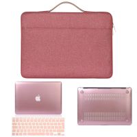 แล็ปท็อปเคสสำหรับ Macbook อากาศ13/11/Macbook Pro 13/15เพิ่มขึ้นเปลือกแข็งเคสโทรศัพท์กันกระแทก + กระเป๋าแล็ปท็อป + แผ่นครอบแป้นพิมพ์