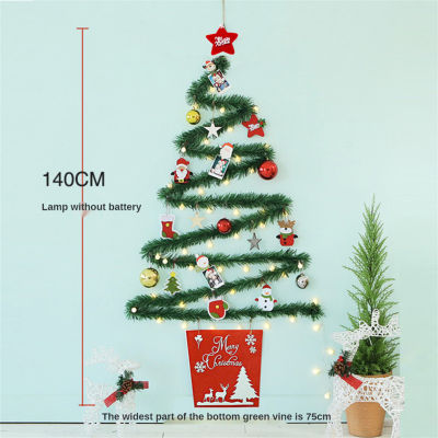 Christmas Tree Light Wall Decoration Pendant Night Light DIY Christmas Ornaments Grass Doors Windows Atmosphere Decorations Lamp