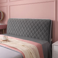 Soft Thicken Velvet Quilted Headboard Cover Solid Color All-inclusive Universal Bed Head Cover Luxury Bed Back Protector Cover