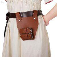 YOCKY ผู้ใหญ่ สไตล์ยุคกลาง หนัง PU สีน้ำตาล เข็มขัดคอสเพลย์อัศวิน Rapier Ring Belt HOLSTER ปลอกหุ้มเกียร์ rapier ที่ยึดสายคล้อง