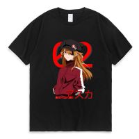 2023Newอะนิเมะ Evangelion Eva Asuka Risoli คอสเพลย์ T เสื้อผู้ชายและผู้หญิงคู่ฤดูร้อนขนาดใหญ่เสื้อยืดแขนสั้นฝ้าย Tees