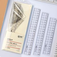 15/18/20cm Plastic Transparent Ruler Set Measure Draw School Office Supplies Scale Ruler Stationery