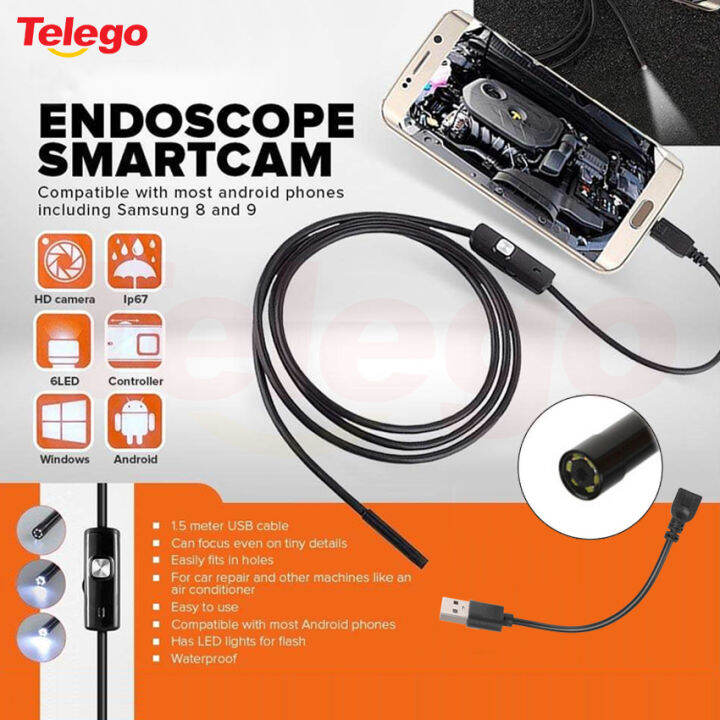 Telego Smartcam 1.55M 6LED 6mm Android Endoscope Waterproof Snake