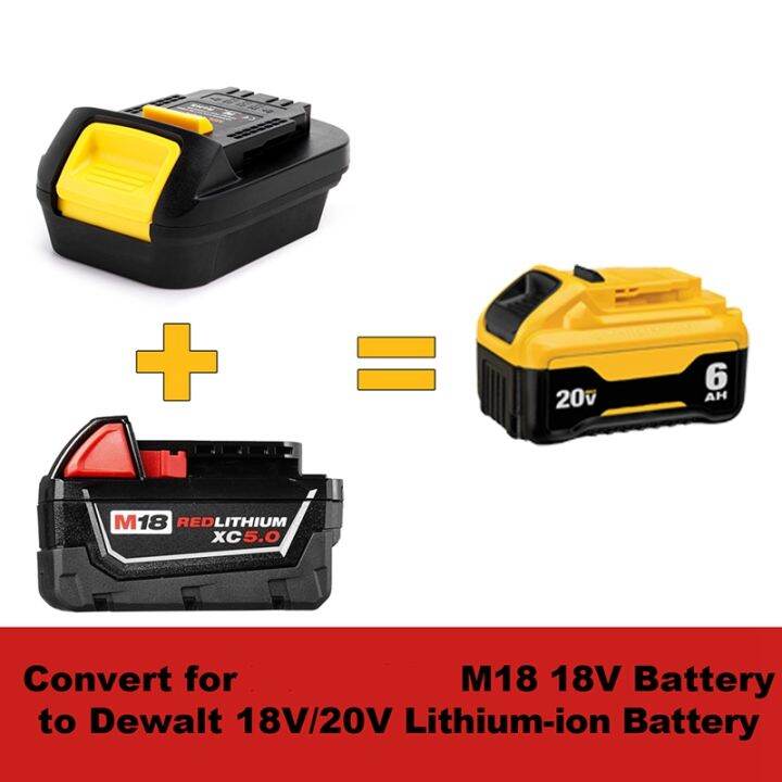 mil18dl-battery-converter-adapter-for-m18-series-convert-to-20v-battery-use-for-dewalt-18-20-volt-power-tool