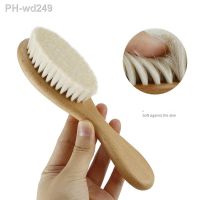 New Baby Care Pure Natural Wool Baby Wooden Brush Comb Brush Baby Hairbrush Newborn Hair Brush Infant Comb Head Massager