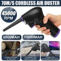 45000 RPM Rechargeable Cordless Electric High Pressure Air Duster Computer Cleaner Blower Keyboard Laptop Deep Cleaning Tool