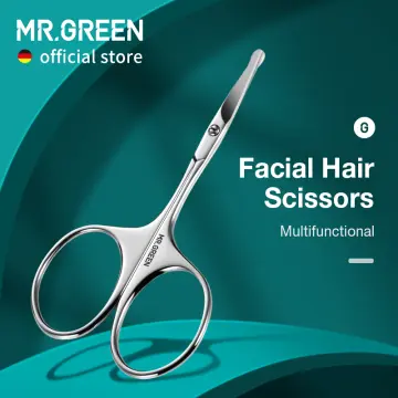 Nose Hair Scissors Facial Hair Scissors Small Scissors Stainless Steel  Straight Tip Scissor For Eyebrows, Nose, Moustache, Beard, Shop Now For  Limited-time Deals