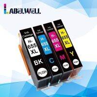 【Deal】 Labelwell 4PK 655XL สำหรับ655 HP655 655 XL สำหรับ Deskjet 4625 5525 6520 6525 6625 3525เครื่องพิมพ์ Inkjet